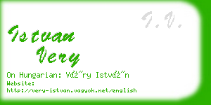 istvan very business card